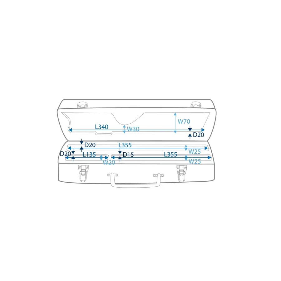 RockCase Transverse Flute ABS Case 