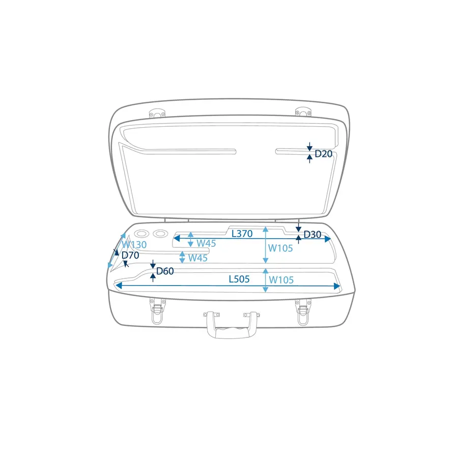 RockCase Trumpet Horn ABS Case 