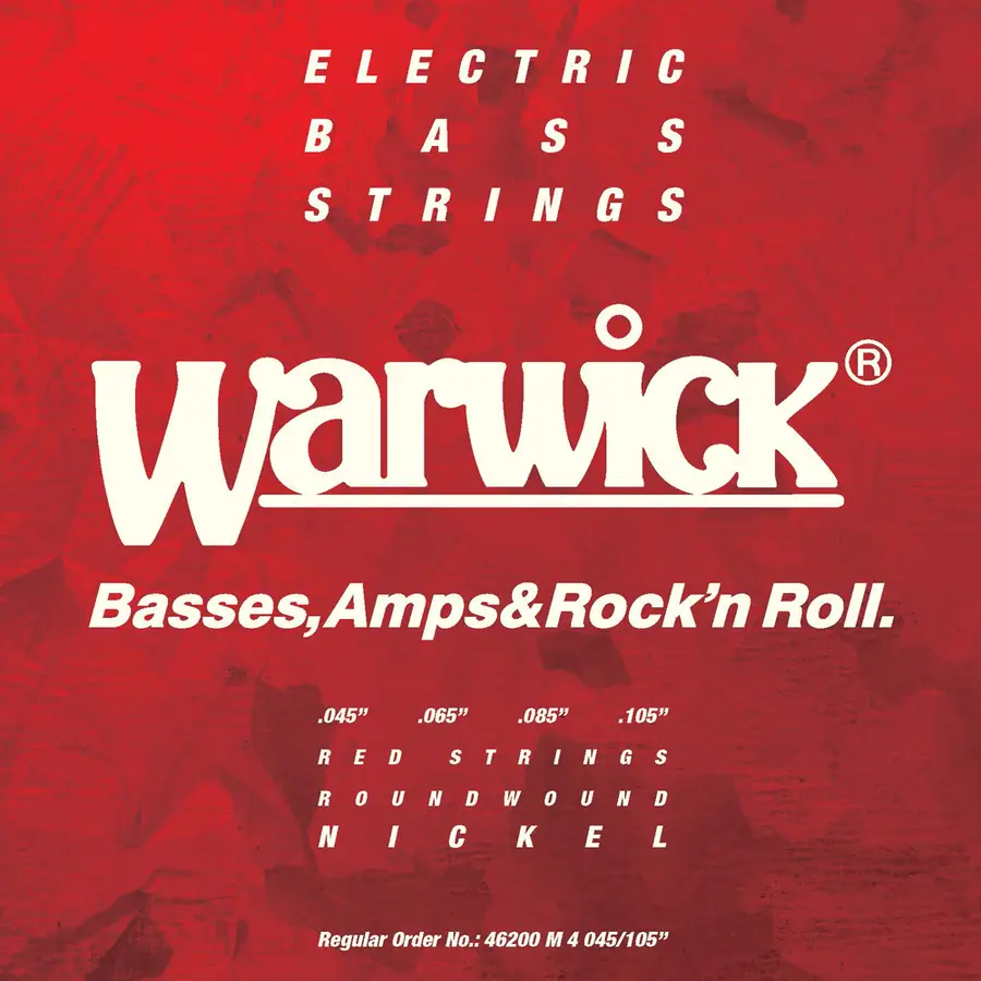 Warwick Red Strings Bass String Set (045-105) Nickel-Pltd Stl - 4-String M 