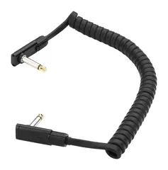 RockBoard Flat Patch Cable, 150cm Black Coiled Serie