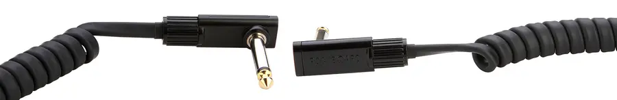 RockBoard Flat Patch Cable, 150cm Black Coiled Serie 