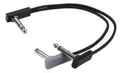 RockBoard Flat Patch Y-Splitter Cable 20 cm, Black