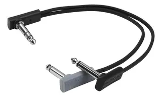 RockBoard Flat Patch Y-Splitter Cable 20 cm, Black