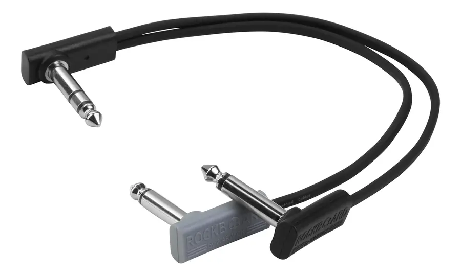 RockBoard Flat Patch Y-Splitter Cable 20 cm, Black 