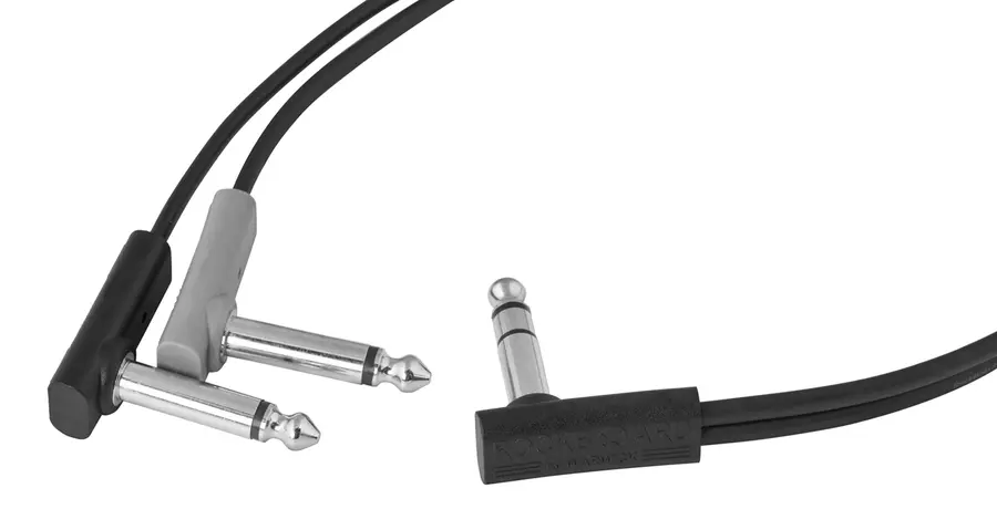 RockBoard Flat Patch Y-Splitter Cable 20 cm, Black 
