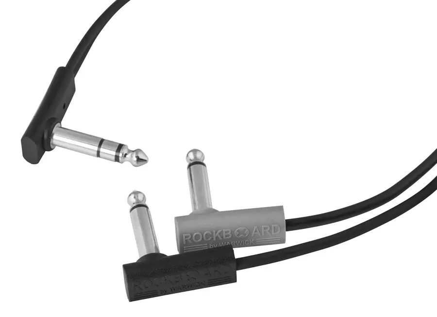RockBoard Flat Patch Y-Splitter Cable 20 cm, Black 