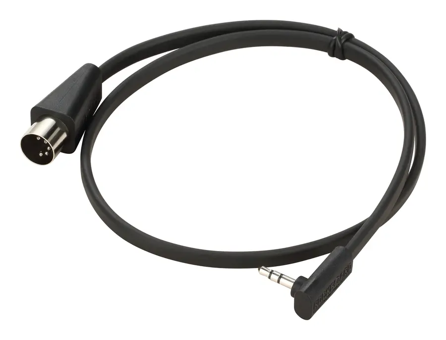 RockBoard Flat TRS to MIDI Cable, 60 cm TRS-MIDI Type A RBO CAP F TMA 60 BK 