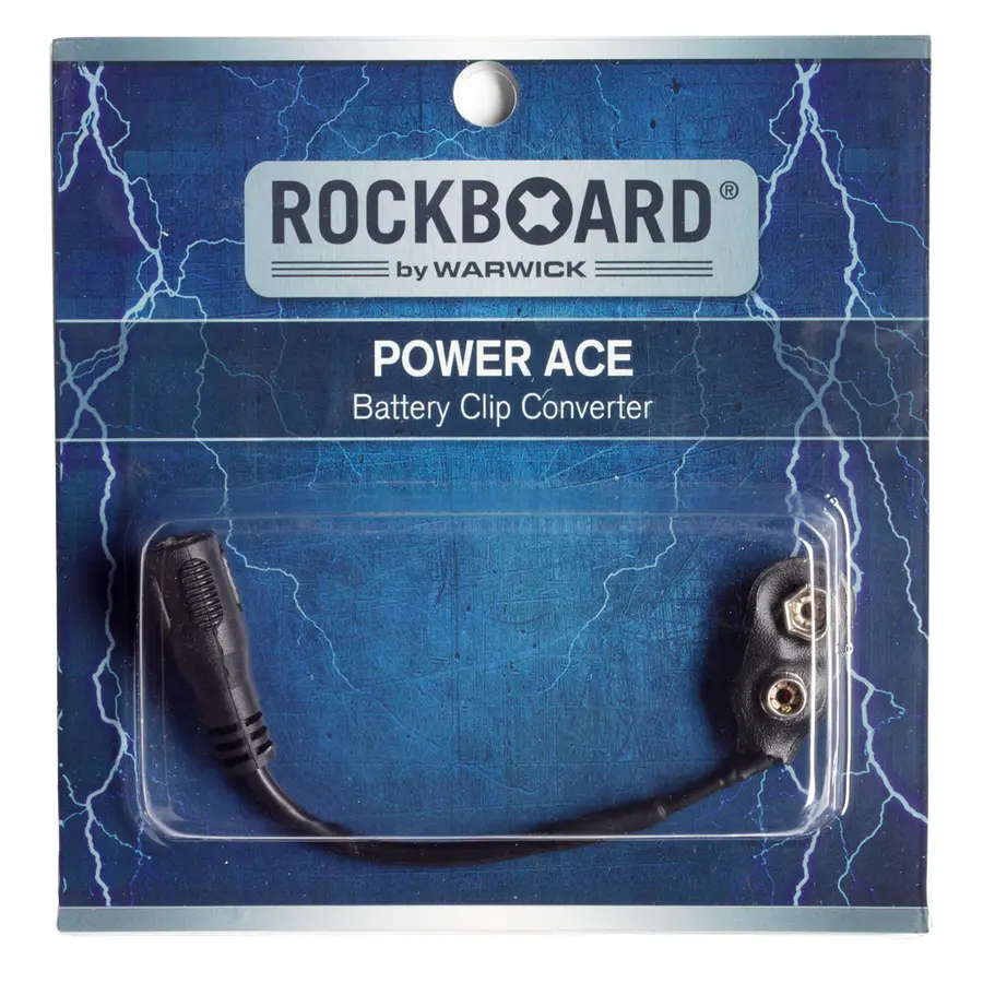 RockBoard Battery Clip Converter 9V battery clip to 2.1 x 5.5 mm barrel 