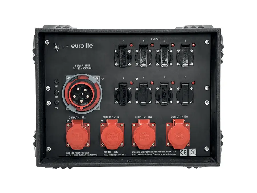 EUROLITE SBM-63B strømdistribusjon 63A 