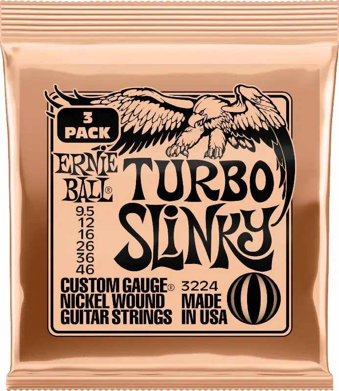 Ernie Ball EB-3224 Turbo Slinky Nickel (0095-046) 3-pack 