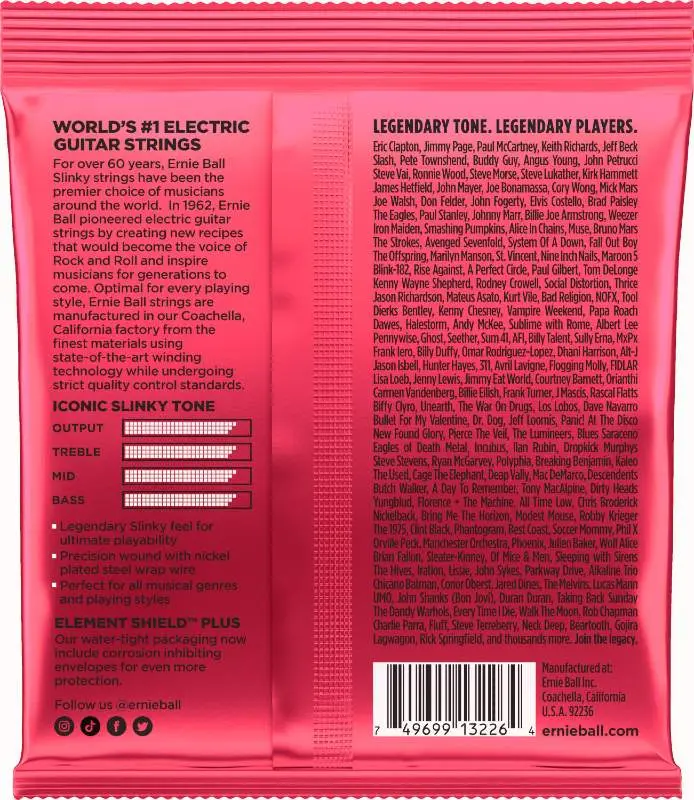 Ernie Ball EB-3226 Burly Slinky Nickel (011-052) 3-pack 