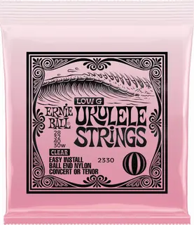 Ernie Ball EB-2330 Ukulele Strings Low G (028-030w) Clear