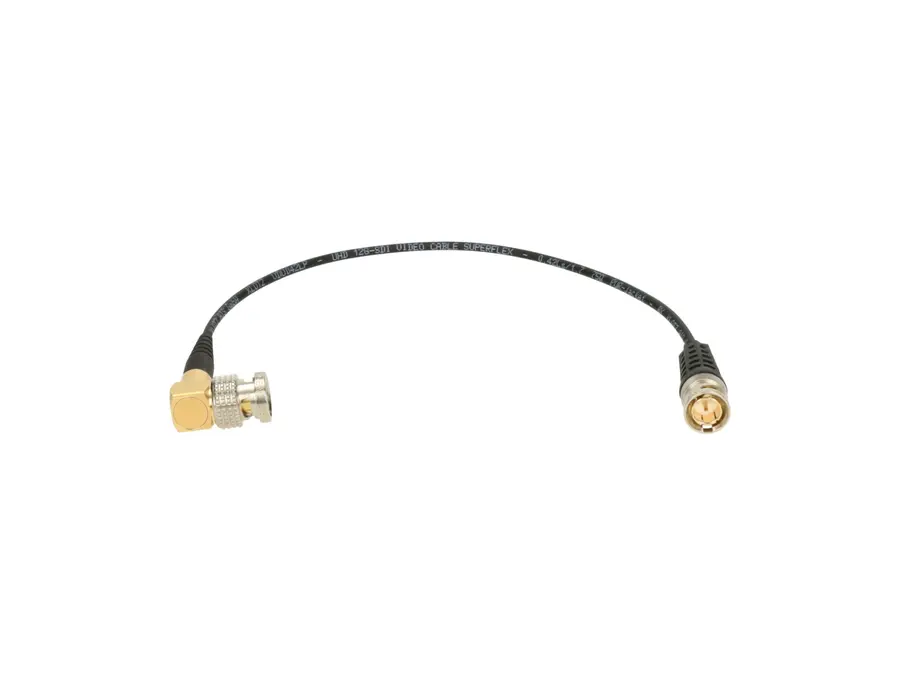 Klotz ultra thin Flex angled patch UHD 12G PUR Black 1m 