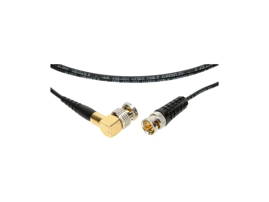 Klotz ultra thin Flex angled patch UHD 12G PUR Black 1m 