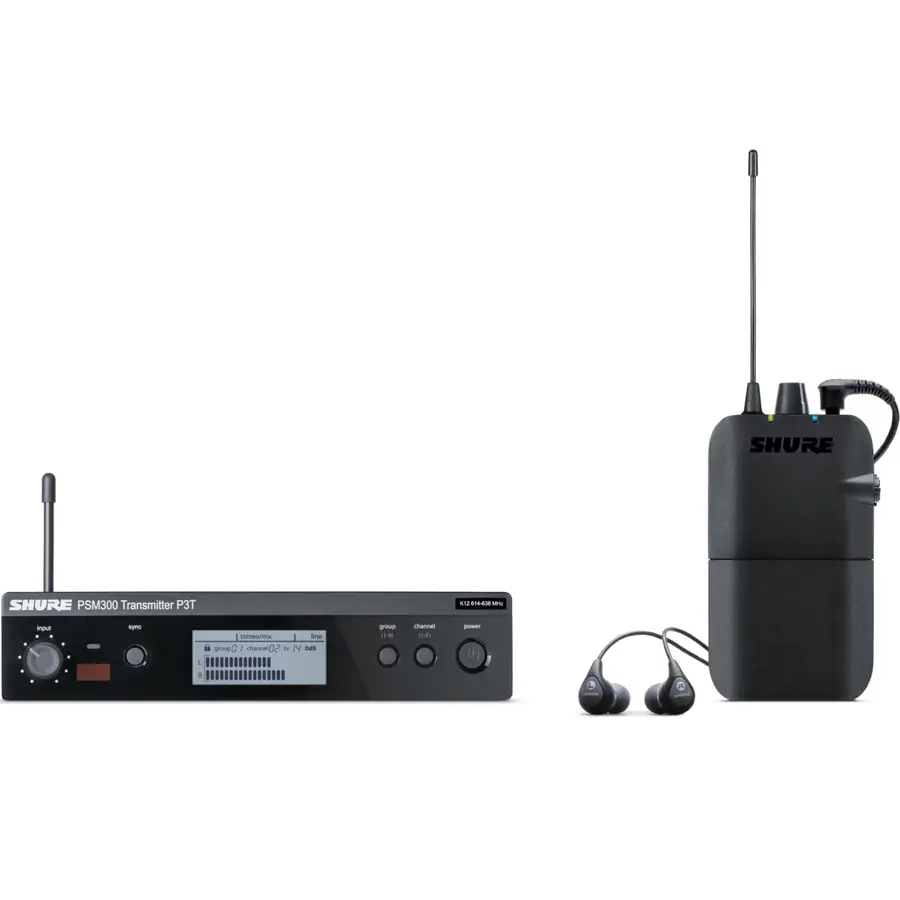 Shure PSM300 In-Ear System S8 (823-832MHz) Med 112GR 