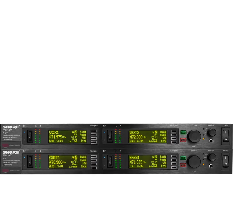 Shure PSM1000 Dual-Channel Transmitter K10E (596-668 MHz) P10TE 