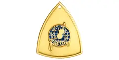 Framus V-Parts - Truss Rod Cover Gold &amp; Blue