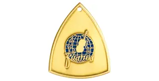 Framus V-Parts - Truss Rod Cover Gold &amp; Blue