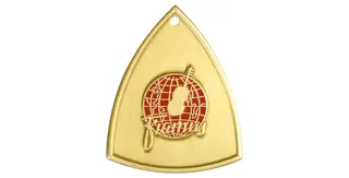 Framus V-Parts - Truss Rod Cover Gold &amp; Red