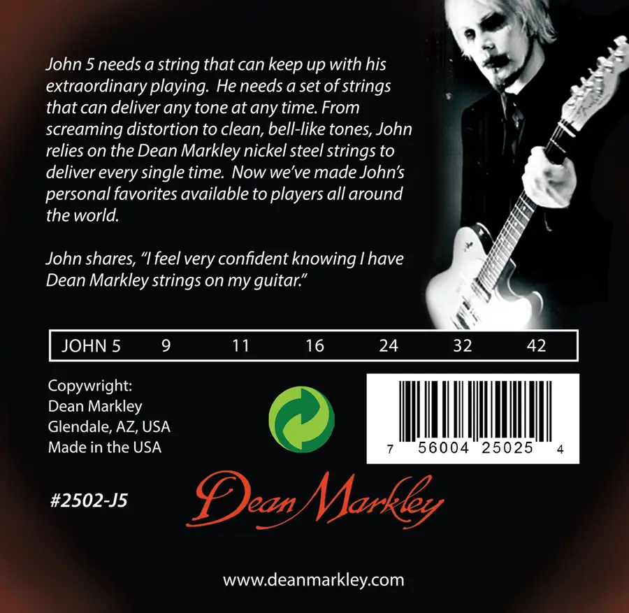Dean Markley - 2502 J5 (009-042) El. gitar sett John5 