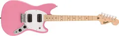 Squier Sonic Mustang HH, Maple White Pickguard, Flash Pink