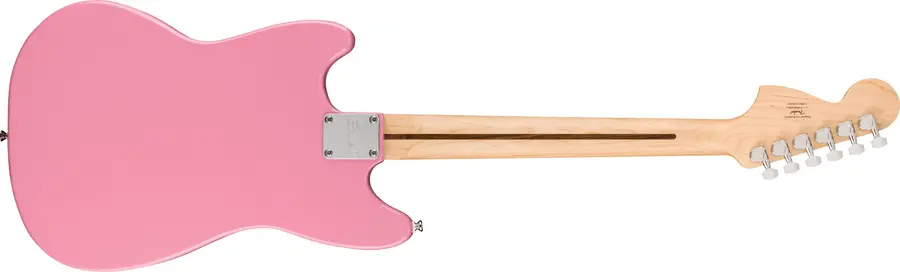 Squier Sonic Mustang HH, Maple White Pickguard, Flash Pink 