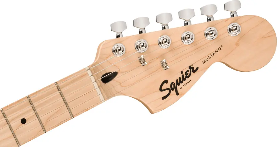 Squier Sonic Mustang HH, Maple White Pickguard, Flash Pink 