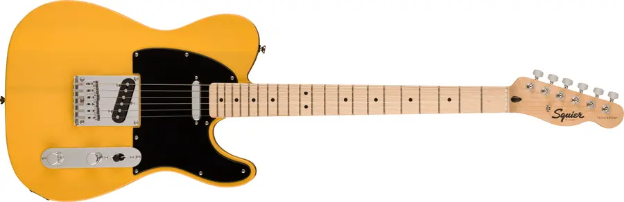 Squier Sonic Telecaster, Maple Black Pickguard, Butterscotch Blonde 