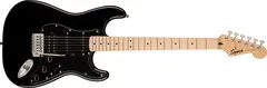 Squier Sonic Stratocaster HSS, Maple Black Pickguard, Black