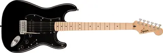 Squier Sonic Stratocaster HSS, Maple Black Pickguard, Black