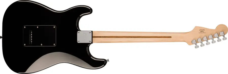 Squier Sonic Stratocaster HSS, Maple Black Pickguard, Black 