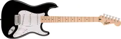 Squier Sonic Stratocaster, Maple White Pickguard, Black