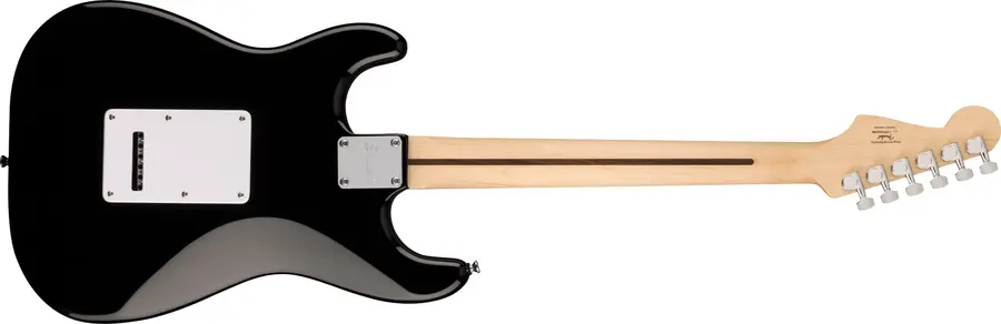 Squier Sonic Stratocaster, Maple White Pickguard, Black 
