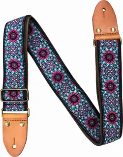 Profile GT42 Woven Guitar Strap Leather ends