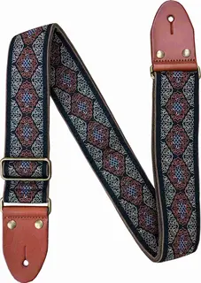 Profile GT47 Woven Guitar Strap Leather ends
