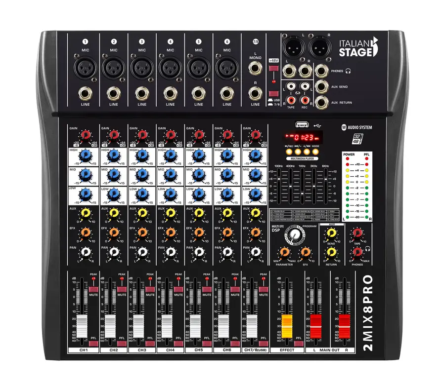 Italian Stage IS 2MIX8PRO Analog Mikser 8-kanaler 