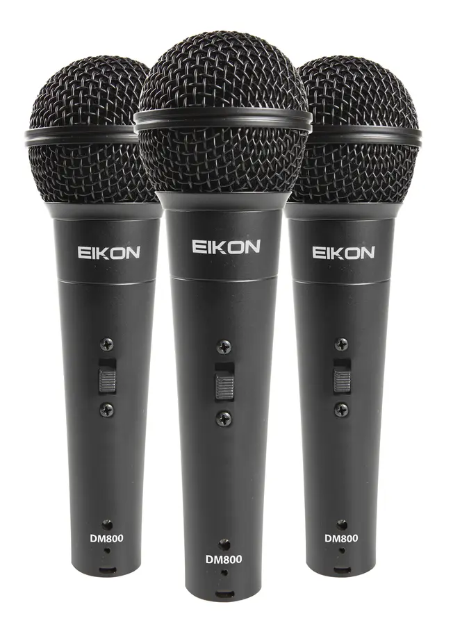 Eikon DM800Kit Kit3 Dynamic Microphones m/ switch 