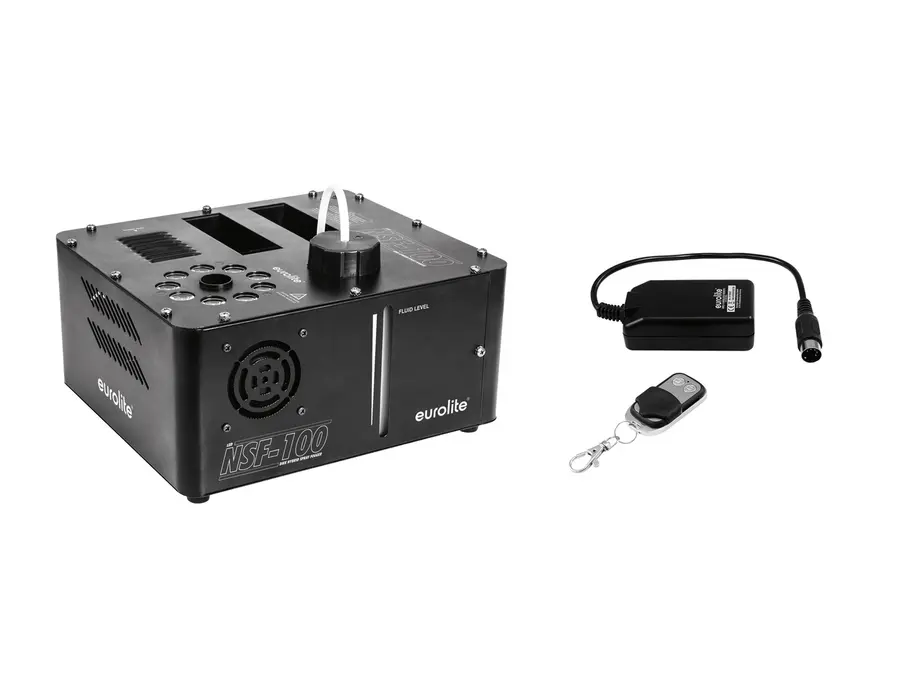 Eurolite Set NSF-100 LED DMX Hybrid Spray Fogger & WRC-4 Wireles Remote 