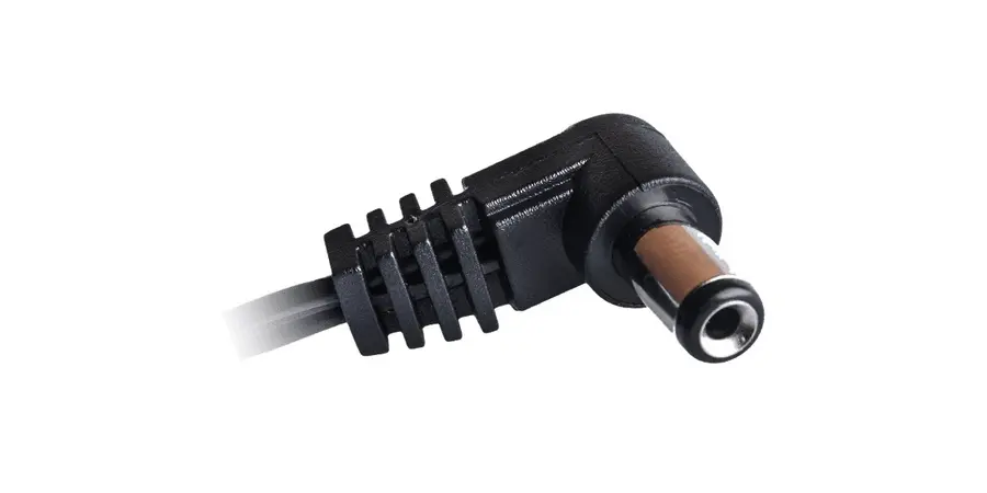CIOKS 1050-I Type 1 - 5,5/2,1mm DC plug Senter negativ, I-form, 50cm (sort) 
