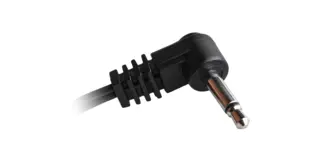 CIOKS 5015 Type 5 - 3,5mm Jack plug Tipp positiv, L-form, 15cm (sort)