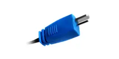 CIOKS 7050 Type 7 - 2 pin DIN2 plug I-form, 50cm (blue)