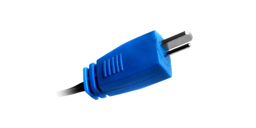 CIOKS 7050 Type 7 - 2 pin DIN2 plug I-form, 50cm (blue) 