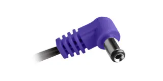 CIOKS 8050 Type 8 - 4,75/1,7mm DC plug Senter positiv, L-form, 50cm (lilla)