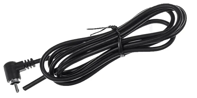 CIOKS 1000-R Open end Flex, sort Round cable & angled RCA plug 