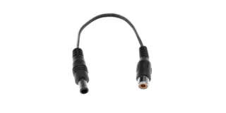CIOKS L0110 EIAJ til RCA jack adapter Use any Flex with 24V outlet, 10cm sort