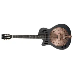 Ortega RRG40CE-DBK-L Resonator Guitar Distressed satin black, Left-handed