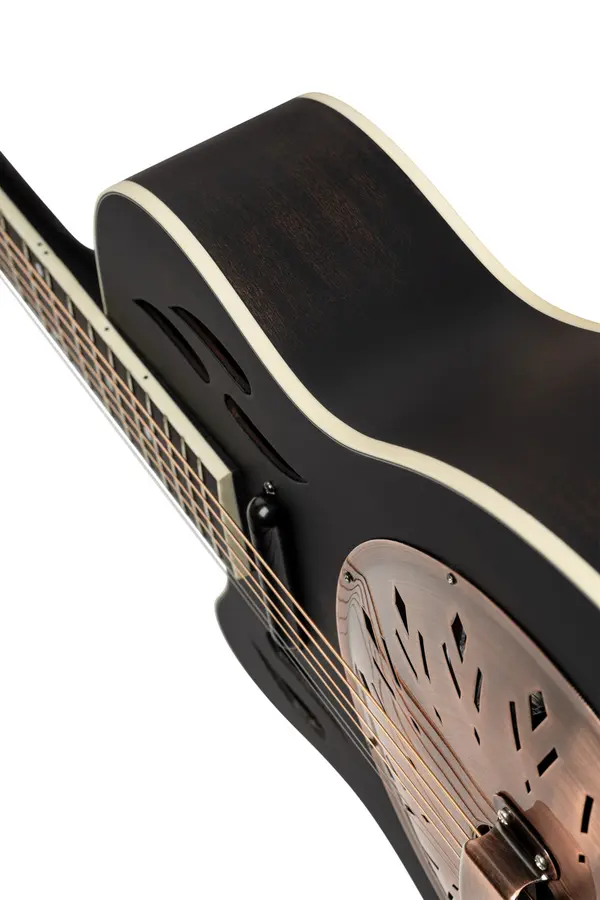 Ortega RRG40CE-DBK-L Resonator Guitar Distressed satin black, Left-handed 