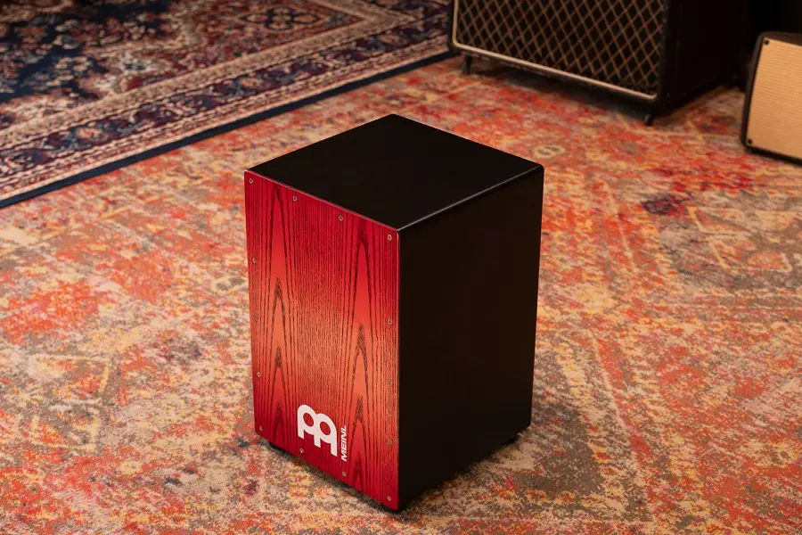 Meinl MCAJ100BK-TRF Headliner Snare Cajon Black - Tango Red Fade 