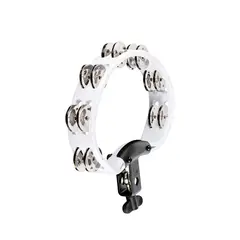 Meinl HTMT2WH Headliner Drum Tamburin 2 rows, White