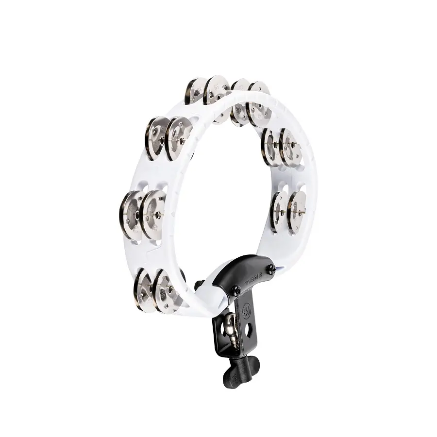 Meinl HTMT2WH Headliner Drum Tamburin 2 rows, White 